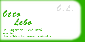 otto lebo business card