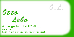 otto lebo business card